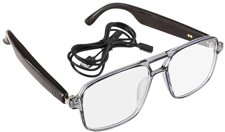 Generisch | Smart Brille für Männer und Frauen | Wireless -Sprachübersetzung Glasen | Ntelligent Eyewear für Elektrochromfilm für Erwachsene, Smart Brille für 16/15///PC/Steam