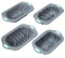 Krmoau Molde De Pan De Silicone Para Hornear | Desmolde Fácil Pan | 4 Piezas Recipiente De Cocina Seguro Para Microondas Para Postres Brownies Pasteles Pastel De Carne Quiches Lasaña Y Tartas