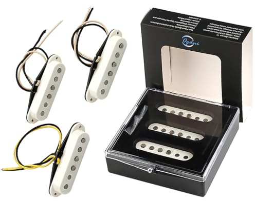Ogdni Alnico 5 Single Coil Pickups Vintage SSS Pickups Neck/Middle/Bridge Pickups Set for Electric Guitar Stratocaster Replacement Part