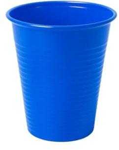 ecodrinks - Bicchieri per Acqua e Cocktail Riutilizzabili - Senza BPA - Resistenti e Ideali per Bevande Fredde - Massima Praticità per Feste, Catering, Barbecue - 200ml (Blu, 100)