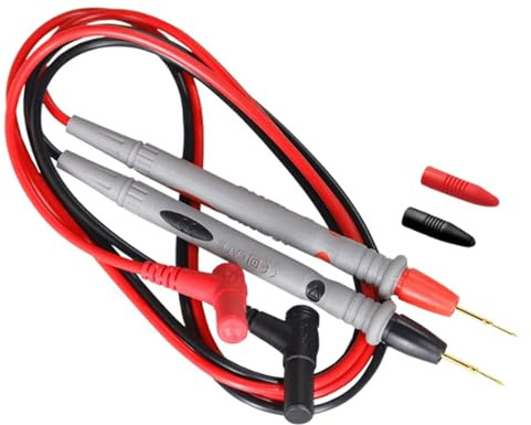 Multimeter Messleitungen, Messspitzen für Multimeter Messleitungen für Multimeters 1000V AC/DC CAT III 20A 1M Flexible Messspitzen Kompatibel mit Digitalmultimetern Zangenmessgeräten, Rot Grau
