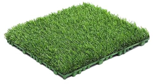 Interlocking Grass Tiles 10 Pcs 12 Inchx12 Inch Realistic Grass Turf Tile Interlocking Deck Tiles Mat