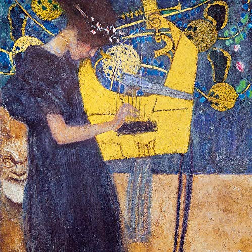 1art1 Gustav Klimt Poster Die Musik, 1895 Kunstdruck Bild 40x40 cm