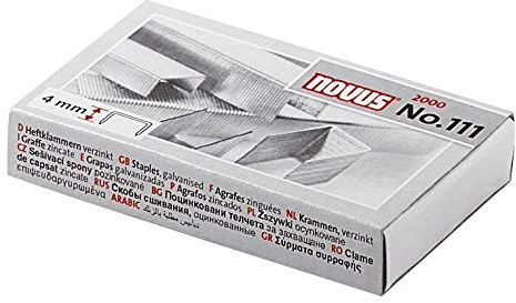 Heftklammern Nr. 111 - Stahldraht, verzinkt, 2000 Stück, Inhalt: 2000 (Neu)