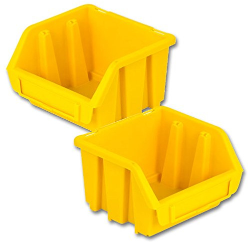 ADB Sichtlagerkasten Stapelbox Lagerbox Sichtbox Größe 1 gelb 116x112x75 mm