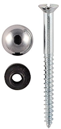 TIMco 00082CMIR200 PZ2 Mirror Screw Dome 8 x 2 - Chrome (Box of 200)