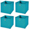 Stick&Shine 4X Aufbewahrungs Korb Türkis Faltbox 32 x 32 x 32 cm Regalkorb faltbar