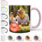 Sunnywall Keramik-Tasse selbst Gestalten/Personalisierbar mit eigenem Foto oder Text bedrucken | Fototasse | Motivtasse | Geschenkidee rosa