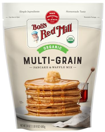 Bob's Red Mill Organic 7 Grain Pancake & Waffle Mix, 24oz - Organic, Whole Grain, Kosher