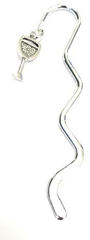 FizzyButton Gifts Silver Tone Wine Glass Charm Mini Bookmark in Gift Bag