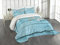 ABAKUHAUS maritim Tagesdecke Set, Nautik Muscheln und Net, Set mit Kissenbezügen Waschbar, für Einselbetten 170 x 220 cm, Aqua Tan