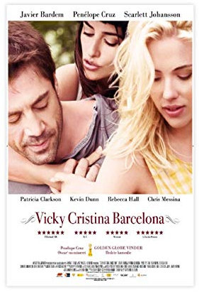 weqwe Filmposter Vicky Cristina Barcelona auf Leinwand, Wandkunst, Dekoration, Bild, Gemälde für Wohnzimmer, Schlafzimmer, Dekoration, 30 x 45 cm, ohne Rahmen