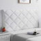 Kopfteilbezug 140/160/180/200 Bett Kopfteil Protector Bezug Bettkopfteil Hussen Staubdicht, Einfarbig Massivholzbett Kopfstütze Bedside Decoration Verdicken Kopfenden Rückenkissen ,White-210cm