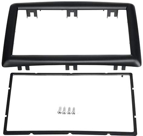 Double 2 Din autoradio stéréo Fascia Panneau Plaque Cadre Audio CD DVD Couverture Garniture Adaptateur adapté pour Renault Megane II 2002-2009