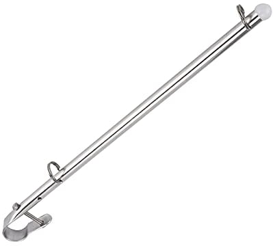 Longzhuo Boat Flag Pole 40cm/15.7in Stainless Steel Rail for Boats Yacht, Recreational Vehicle Outdoor Flags for Boats