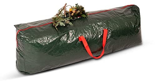 TradeXone christmas tree storage bag Waterproof Material Sturdy Dual Zipper Fits up to 7.5ft Tree Eco Friendly christmas tree bag (125 x 25 x 45 cm, Green)