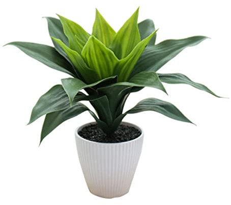 WYFC Lebensechte gefälschte Pflanzen in Töpfen, künstliche Agave grüne Umwelt, gefälschte Topfpflanzen Indoor Outdoor Decor for Haus