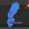 I Love Schweden Aufkleber 6 Größen 21 Farben Skandinavien Stockholm Elch Wandern