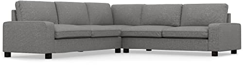 COMFORTLY Ecksofa (2 + 2) Schonbezug Ersatz handgefertigt kompatibel mit KIVIK Eckcouch (2 + 2) (strapazierfähig – anthrazit)