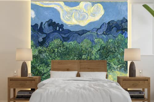 Selbstklebend Tapete Wandpapier Wandaufkleber Fototapete Tapeten Wanddeko 350x350 cm Die Olivenbäume - Vincent van Gogh