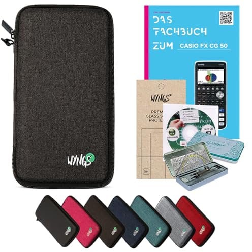 CALCUSO Zubehör Streberpaket Dunkelgrau kompatibel für Taschenrechner Casio FX-CG 50