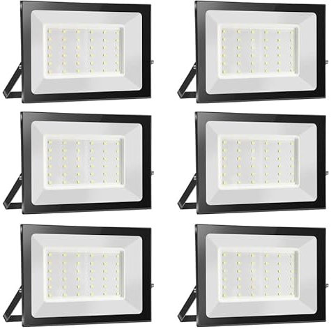 Probapro 6pcs 30W Strahler Außen,Außenstrahler LED Fluter 3000LM 3000K Warmweiß Scheinwerfer Flutlicht IP65 Wasserdicht, Aussenstrahler für Hinterhof, Garten, Werkstatt