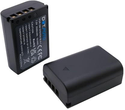 2 x Dot.Foto BLX-1 Premium High Capacity 7.2v / 2500mAh Rechargeable Battery for Olympus OM System OM-1, OM-1 Mark II