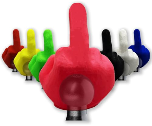 R-Satz Shop Kugelschutzkappe für Anhängerkupplungen - Hand - Mittelfinger - Abdeckkappe für Kupplungen - AHK Kappe Lustig Abdeckung (Pink)