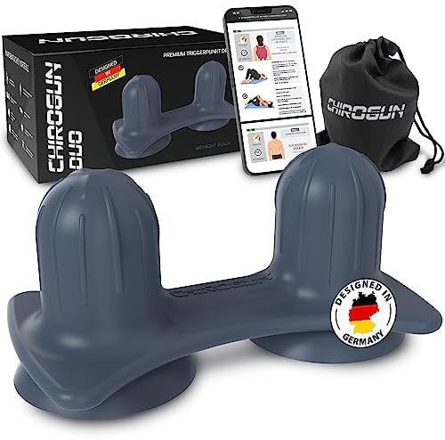 CHIROGUN Duo Triggerpunkt Drücker mit Saugnapf - Rücken Massagegerät für Triggerpunkte Wirbelsäule & Faszien, Fuß Nacken Ischias Trigger Massage Gerät, Faszienball für Rückenmassage & Verspannungen