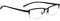 Read Optics 2.0 Herren-Lesebrille, rechteckige Halbrahmenbrille, mattschwarz mit Federscharnieren für Komfort und Passform