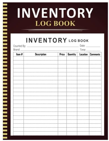 Inventory Log Book: Simple Inventory Log Notebook For Small Business and Personal Use - 100+ Pages (8.5 x 11 Inches)