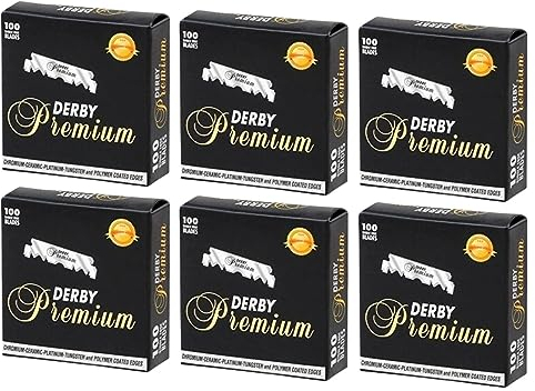 Derby Hochwertige einschneidige Rasierklingen, 600 Einheiten (1er-Pack)