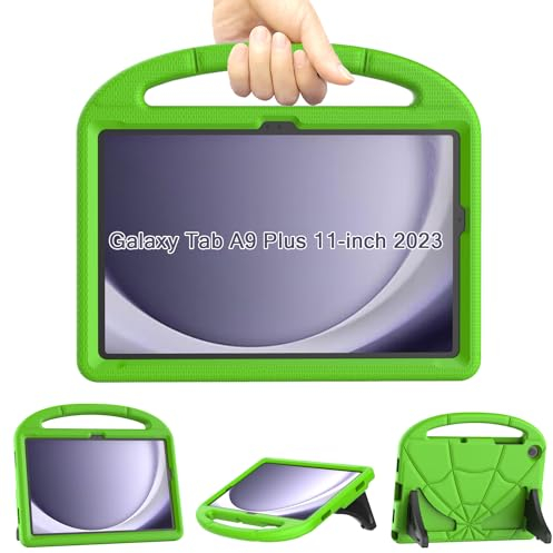 Patamiyar Kinder Hülle für Samsung Galaxy Tab A9 Plus 11 Zoll 2023, Leichte Stoßfest Samsung A9+ Plus Tablet Hülle mit Griff Ständer für Samsung Galaxy Tab A9 Plus Tablet (SM-X210/X216/X218) -Grün