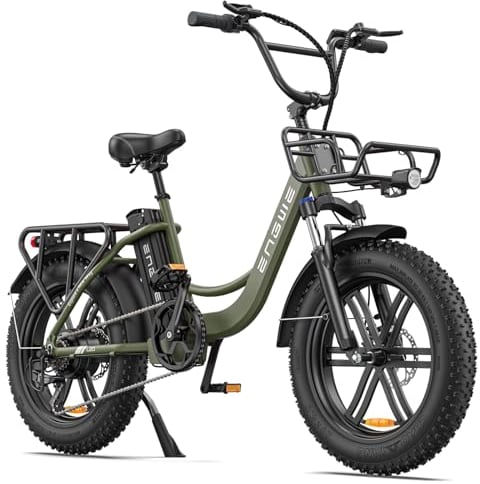 ENGWE MTB Max 250W Electric Bike for Adults 20 Fat Tire E-Bike with 48V 13AH Battery, 7-Speed, Dual Shock Absorber Perfect for Commuting and Off-Road Adventures