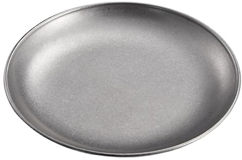 LIFKOME Placa De Barbacoa Horno De Pizza De Acero Inoxidable Placas De Plancha Bandeja Para Hornear Barbacoa Camping Servir Sartenes Para Hornear Alimentos De 23 Cm Plato De Comida De