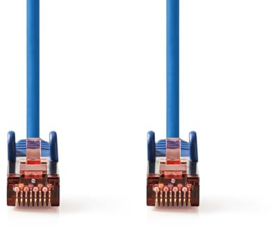 NEDIS CAT6-Netzwerkkabel - RJ45 Stecker - RJ45 Stecker - S/FTP - 5.00 m - Rund - LSZH - Blau - Label