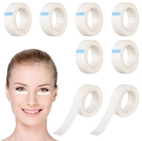 8 Rollen Wimpernband Wimpern Tape Atmungsaktives Wimpernverlängerung Band Lash Band Wimpern Isolations Klebeband Lash Erweiterung Unter Auge Band Stoff Wimpern Bänder für Wimpern Extension