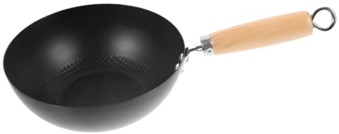 Cabilock Olla Pequeña De Hierro Wok Sartén Wok Pequeño Para Estufas De Gas Uso Diario Cocina Japonesa Accesorios Para Utensilios De Cocina