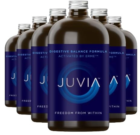 JUVIA Digestive Enzyme Supplement - Aids Gut Health, Over 15 Digestive Enzymes and B12 to Aid Digestive Health Immunity Metabolism, Energy, Bloating Relief, 180 Servings 90 Day Supply, x6 450g Bottles