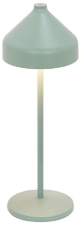 Zafferano, Lampada Amelie, Lampada da Tavolo Ricaricabile e Senza Fili con Controllo Touch, Adatta per Salotto ed Esterni, Dimmer, 2200-3000 K, Altezza 34 cm, Colore Verde Foglia