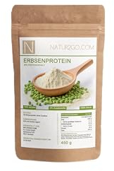 Natur2go Hochwertiges Vegan Erbsenprotein Pulver 85% Protein - Veganes Proteinpulver, Geschmacksneutral, Ohne Zucker, Ideal für Muskelaufbau & Diät, 1,1kg - Hoch löslich 100% GVO-frei (450g)