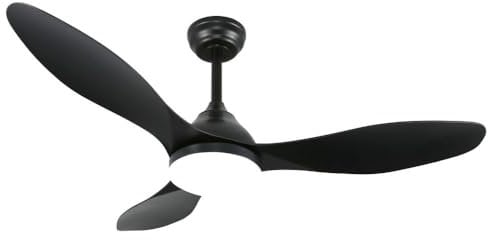 AKUNADECOR Ventilador De Techo Karma Negro Led Dimable Motor Dc, Temporizador, 120cm. Akunadecor
