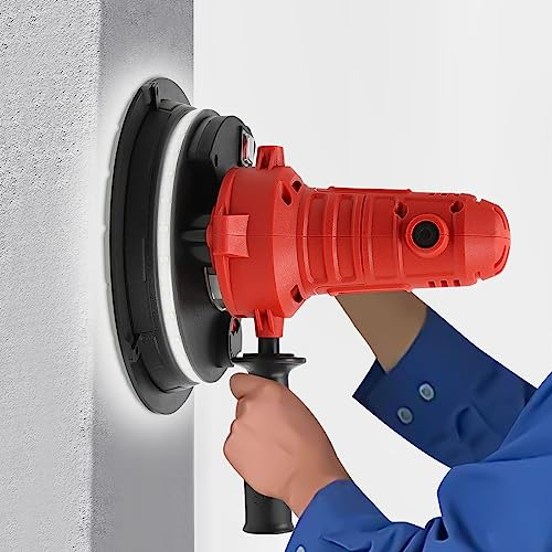 DSYOGX Handhållen dammlös gips och rengöringsslipmaskin, 1 200 W, 220 V/50 HZ slipmaskin med sugning, professionell gipsslip, takslip, väggslip för slipning, gipsväggar, kattväggar