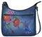Anna by Anuschka Damen Women's Leather Hand-Painted Original Echtleder handbemalt Medium Crossbody-Leder Handtasche für Frauen, Kolibri Glory