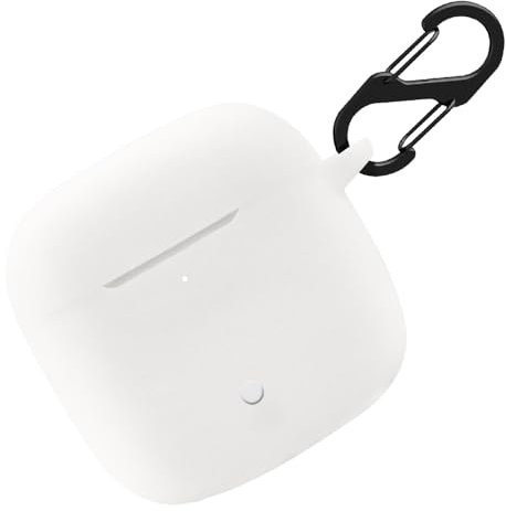 Custodia in silicone per Xiaomi Redmi Buds 3, custodia antiurto e pelle protettiva per Xiaomi Redmi Buds 3 con Keychain (bianco)