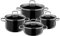 Silit Elegance Line Topfset Induktion 4-teilig, Kochtopf Set mit Glasdeckel, Silargan Funktionskeramik, Induktions Töpfe Set nickelfrei, schwarz