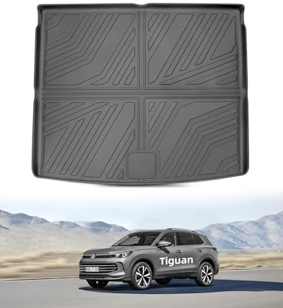 LANGBEAN Obere Kofferraummatte für VW Tiguan 3 2024 2025, Kofferraum Schutzmatte Hinten Original Tiguan III aus TPE mit Hohem Rand, Rutschfestes und Wasserdichtes