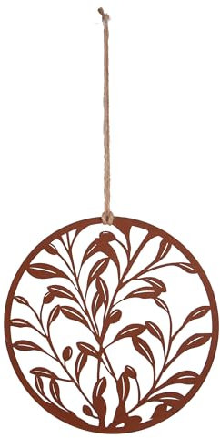 Aufhänger Olivenbaumblätter rost Dia 25 cm