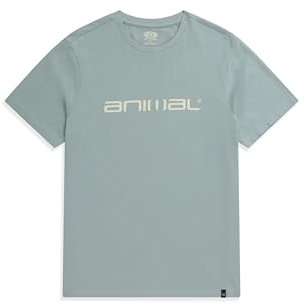 Animal Classico Mens Cotton T-Shirt - Stylish, Lightweight & Breathable Tee in Soft - for Spring Summer Beach, Holiday & Travel Light Blue XL