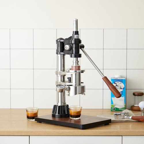 NJTIHG Manueller Hebel-Espressokocher, 16 Bar Handdruck-Kaffeemaschine, tragbar, 100 ml Kammer-Wasserkapazität, arbeitssparend, leicht zu zerlegen, sauber, für Zuhause, Outdoor, Camping, wartungsfrei